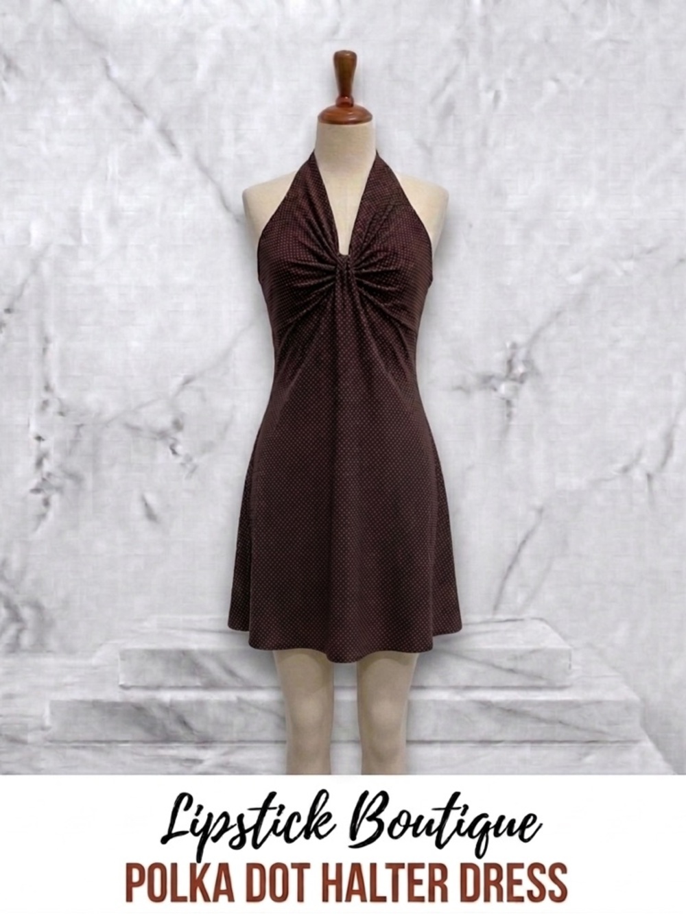 Lipstick Boutique Halter Fit-and-Flare Dress Size S (no tag)